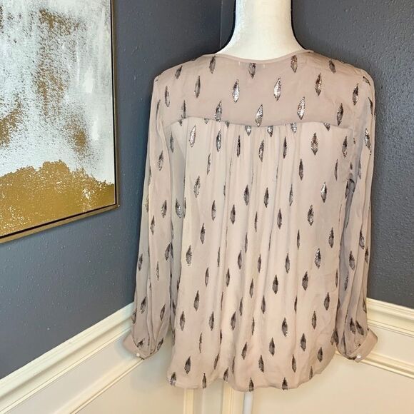 Joie Mauro Metallic Jacquard Blouse - Picture 9 of 12